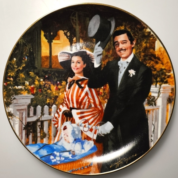 Gone with the Wind "Strolling in Atlanta" 1989 Plate #3193D - Picture 9 of 9